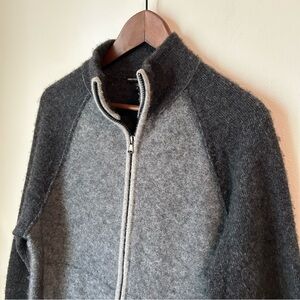 James Perse Grey 100% Cashmere Full Zip Cardigan Sweater - Size 3 (Large)